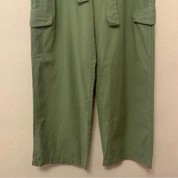Madewell Griff Superwide-Leg Cargo Pants in Garment Dye Green Size 26 NWT New - Picture 4 of 14